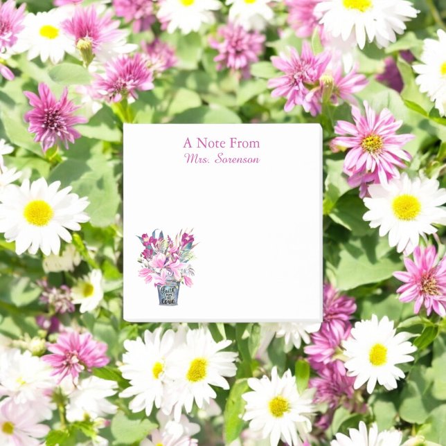 Ljud ut en anteckning från Personlig, anteckningsb Post-it Block (Adorable Personalized Sticky Notes. Great for teachers, your business or home office.)