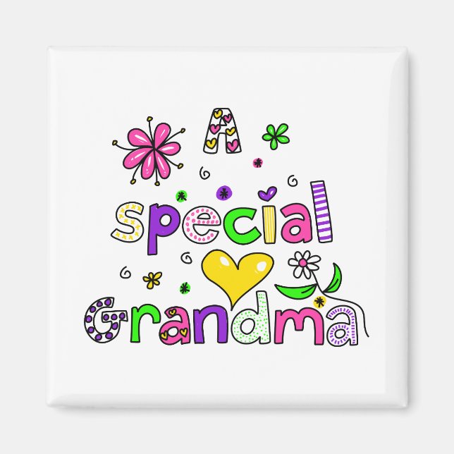 Ljud ut ett Speciellt Grandma Granny-textuttryck Magnet (Framsidan)