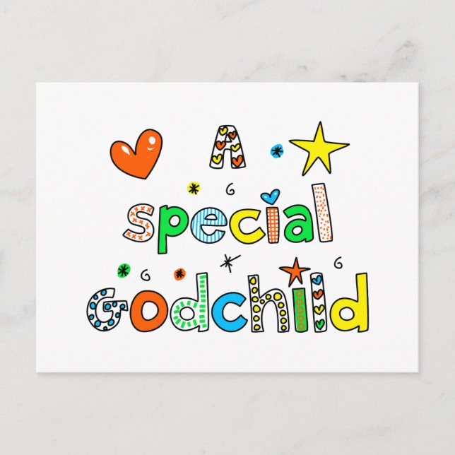 Ljud ut ett Speciellt gudchild-textuttryck Vykort (Framsida)