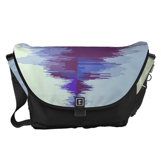 Ljud-vågans unika messenger bag och snyggt. Musik (Framsidan)