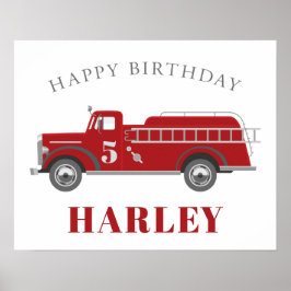 Ljud vid Lastbil Födelsedagsfesten för larmbrandsb Poster
