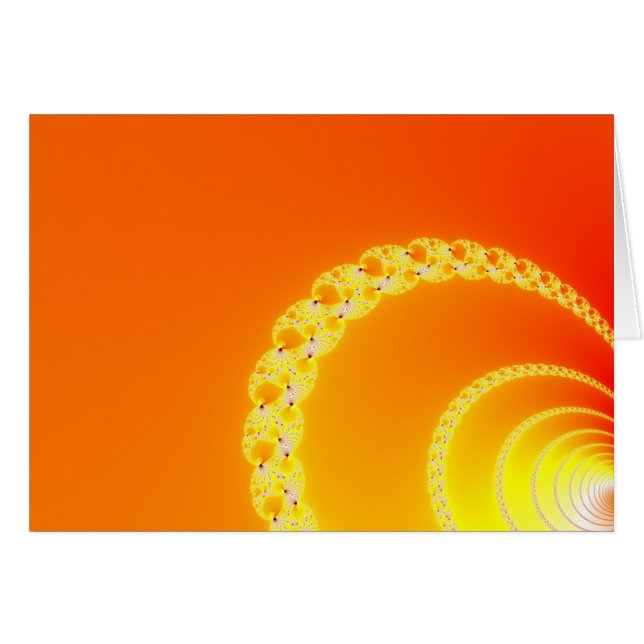 Ljud Vinkar Fractal Art Hälsningskort (Framsidan Horizontal)