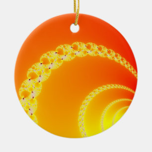 Ljud Vinkar Fractal Art Julgransprydnad Keramik
