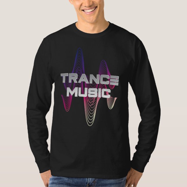 Ljud Wave Design for Trance Music Fläkt T Shirt (Framsida)