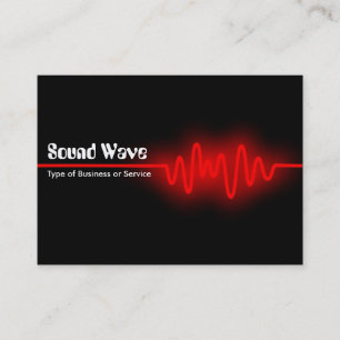 Ljud Wave - Red and Black Visitkort