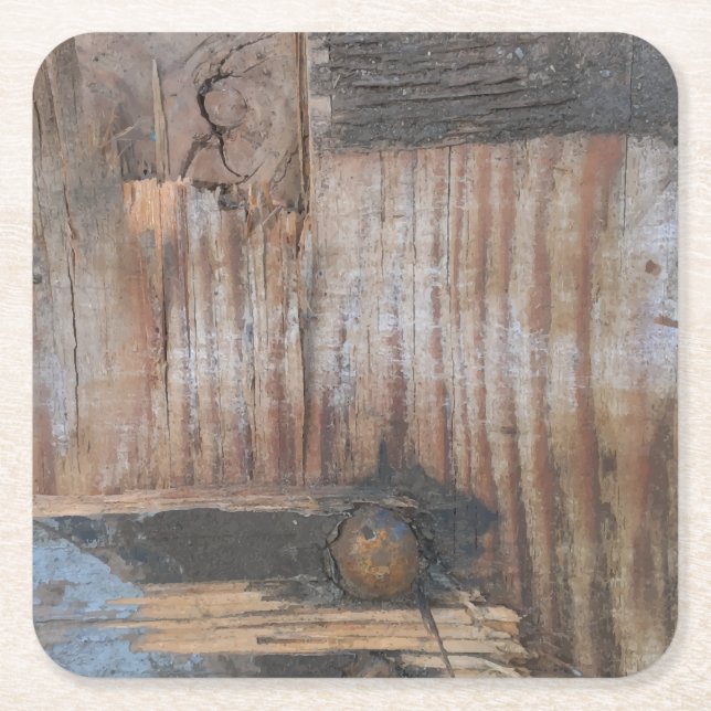 Ljud Wood I Underlägg Papper Kvadrat (Framsidan)