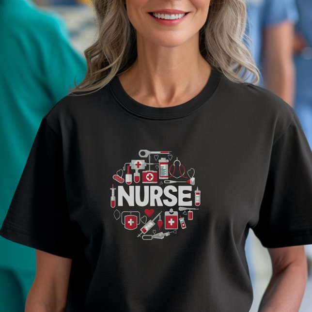 Ljudande Händer, Loving Hearts: Nurse Pride T Shirt (Nurse Style Tshirt)