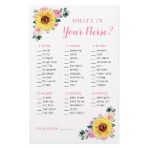 Ljudbilsspel för Rosa Blommigt Purble Baby Shower