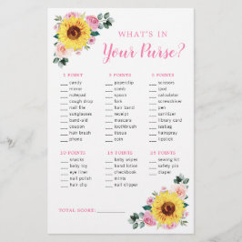 Ljudbilsspel för Rosa Blommigt Purble Baby Shower