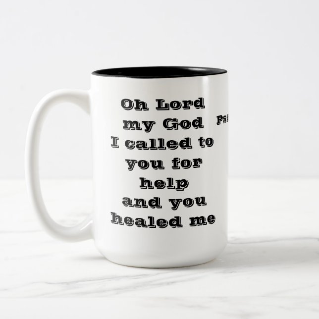 Ljudbön Isaiah 30:2 Två-Tonad Mugg (Vänster)