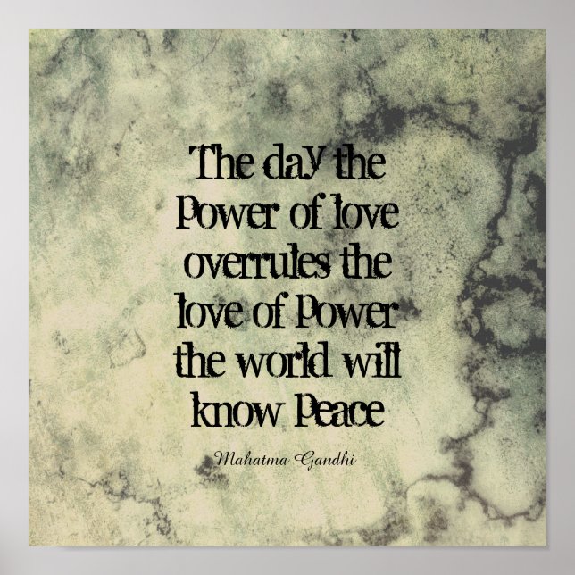 Ljudcitattypografi poster inspirerande Gandhi (Framsidan)