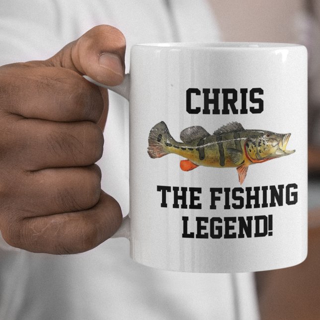 Ljudd Sports Fishing Coola Namn Kaffemugg (Skapare uppladdad)