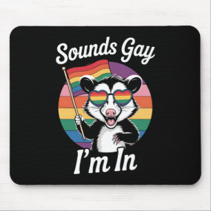 Ljuder Gay Jag Är I Possum Roligt HBTQ Pride Regnb Musmatta