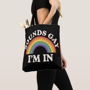 Ljuder Gay jag är med rolig HBTQ-pristid regnbåge Tygkasse