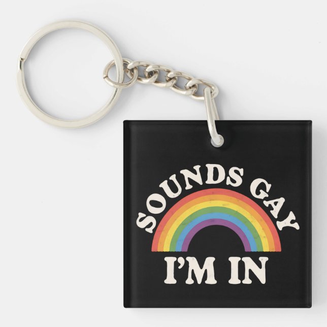 Ljuder Gay Jag Är Med Roligt Hbtq Pride Regnbåge (Framsidan)