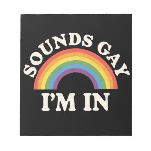 Ljuder Gay Jag Är Med Roligt Hbtq Pride Regnbåge Anteckningsblock