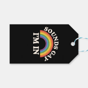 Ljuder Gay Jag Är Med Roligt Hbtq Pride Regnbåge Presentetikett