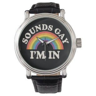 Ljuder Gay Jag Är Roligt Hbtq Pride Regnbåge Armbandsur