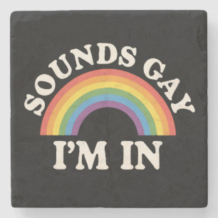 Ljuder Gay Jag Är Roligt Hbtq Pride Regnbåge Stenunderlägg