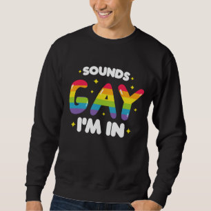 Ljuder Gay Jag Är Roligt HBTQ Stolt Lång Ärmad Tröja