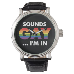 Ljuder Hbtq Jag Är Regnbåge Hbtq Stolthet Armbandsur