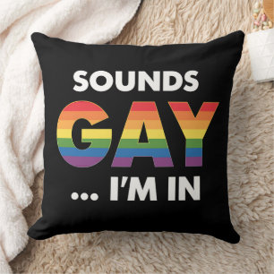 Ljuder Hbtq Jag Är Regnbåge Hbtq Stolthet Kudde