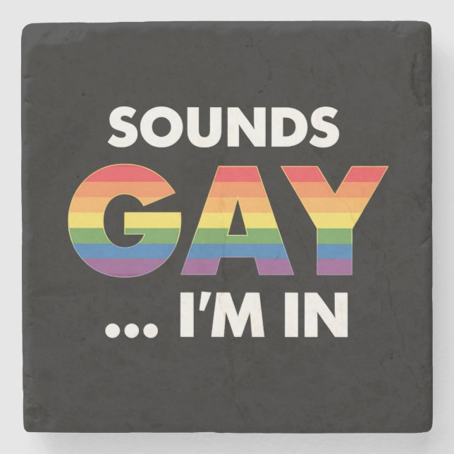 Ljuder Hbtq Jag Är Regnbåge Hbtq Stolthet Stenunderlägg (Framsidan)