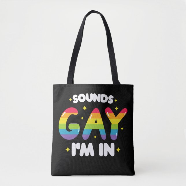 Ljuder Hbtq Pride är jag med rolig Tygkasse (Framsida)