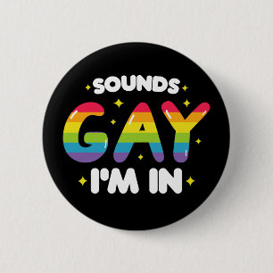 Ljuder Hbtq Stolthet Roligt Knapp