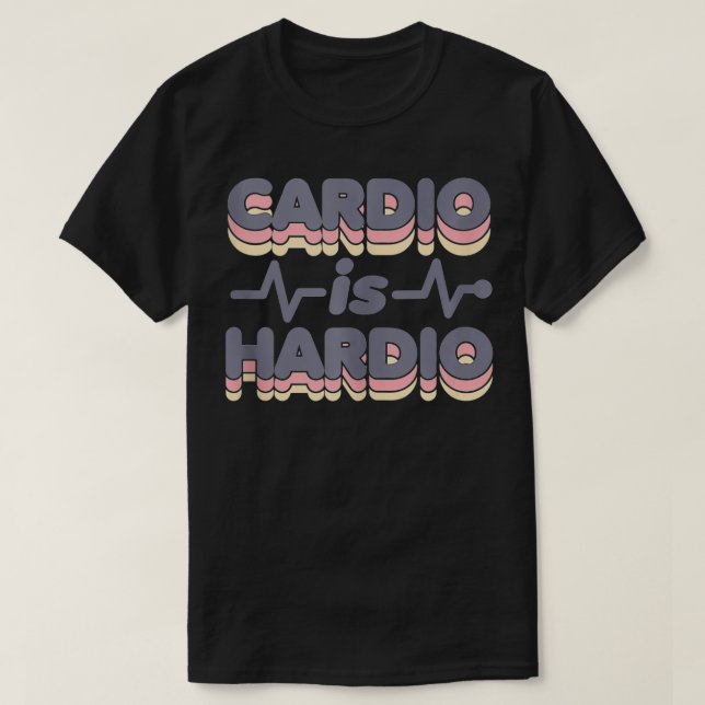 Ljudet är Hardio Funny Gym Running Retro 70s Fitne T Shirt (Design framsida)