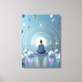 Ljudet av tystnad meditativ abstrakt canvastryck