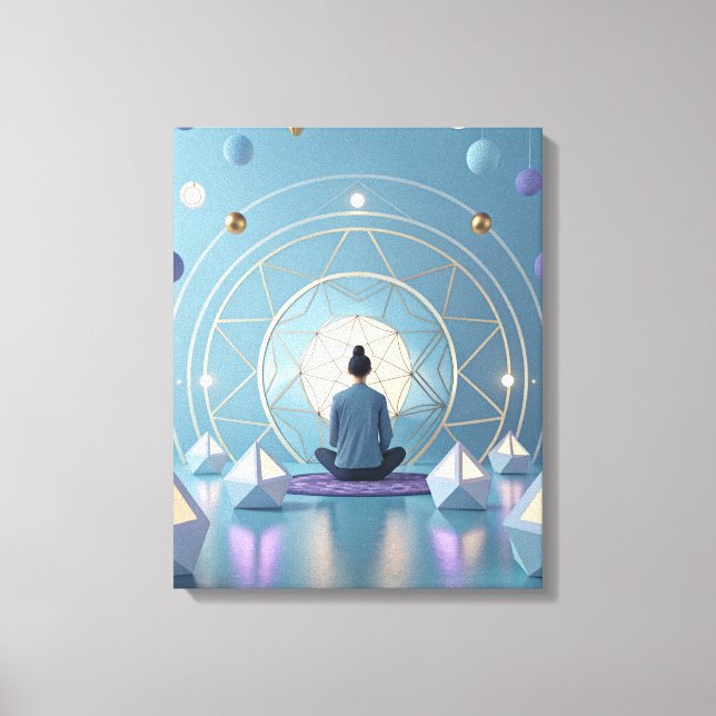 Ljudet av tystnad meditativ abstrakt  canvastryck (Framsida)