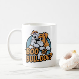 Ljudhund-illustration: Boo eller Bulldog? Pop Kaffemugg