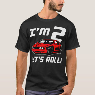 Ljudig 2:a födelsedag Gift Boys Småbarn Tävling Ca T Shirt