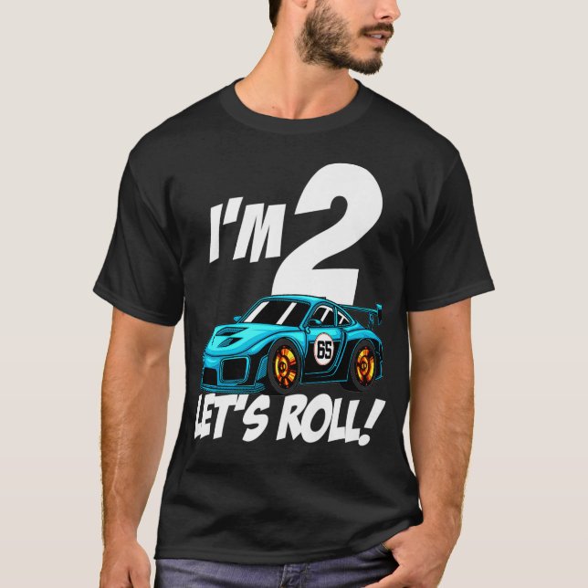 Ljudig 2:a födelsedag Gift Boys Småbarn Tävling Ca T Shirt (Framsida)
