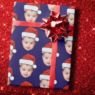 Ljudig Anpassningsbar Baby Ansikte Photo Santa Hea Presentpapper