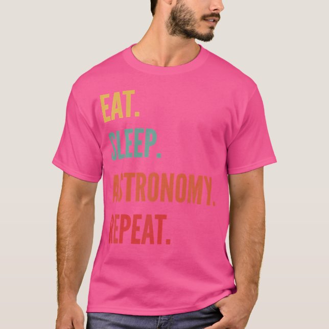 Ljudig astronomi Gift med sömnasmaastronomi Upprep T Shirt (Framsida)