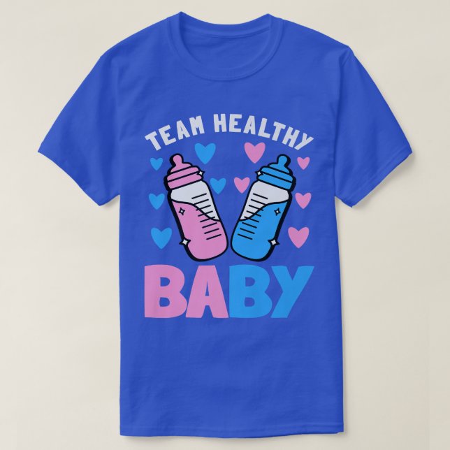 Ljudig babystötare i Party med Gender Reveal Team T Shirt (Design framsida)