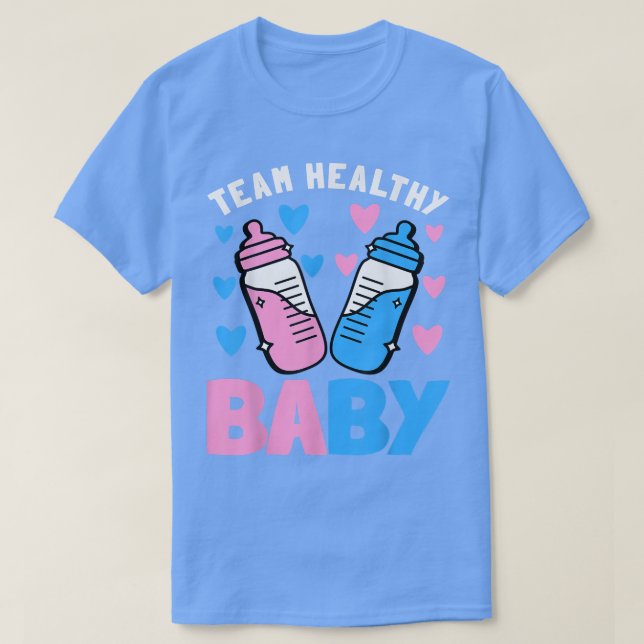 Ljudig babystötare i Party med Gender Reveal Team T Shirt (Design framsida)
