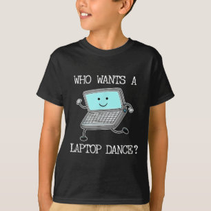 Ljudig bärbar dator Dance Dancing Computer Pun Quo T Shirt
