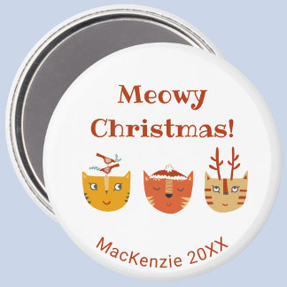 Ljudig Cat-Personlig - jul Magnet