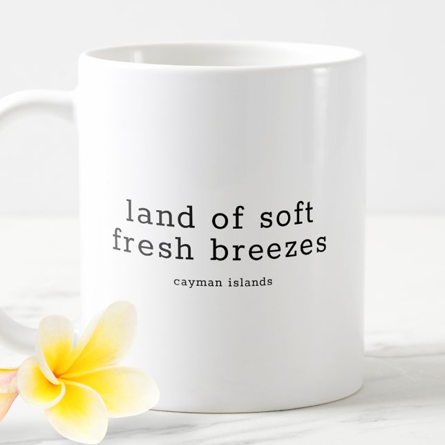 Ljudig, Caymanian Dialect Land Soft Fresh Breezes Kaffemugg (Skapare uppladdad)