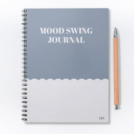 Ljudig citattMood Swing Journal Blue Modern Anteckningsbok