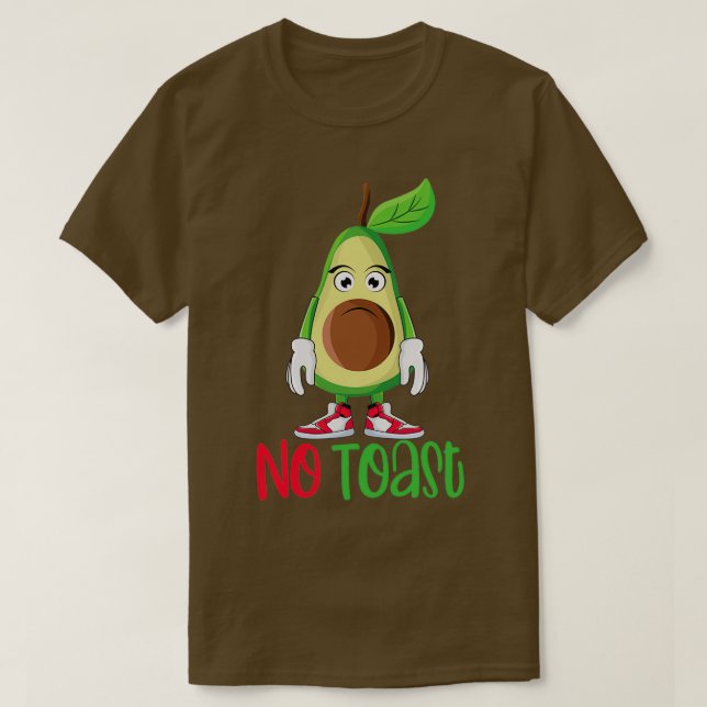 Ljudig Cute Avocado Breakfast-nos T Shirt (Design framsida)