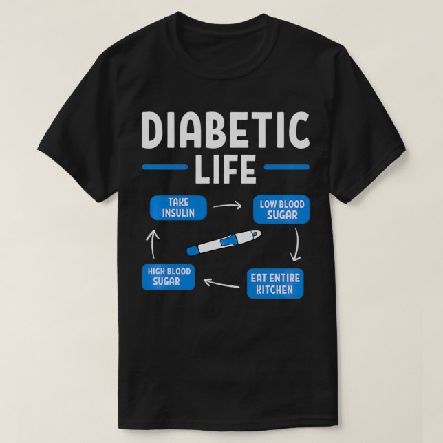 Ljudig diabetesrelaterad diabetesmedvetenhet Pullo T Shirt (Design framsida)