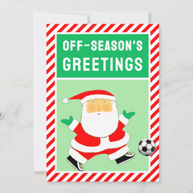 Ljudig fotbollsjul julkort (Framsida)