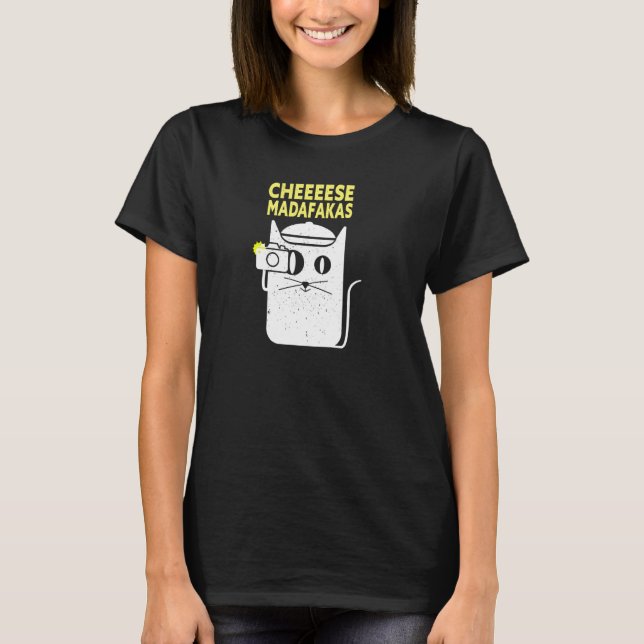 Ljudig fotograf - kattfotografi - kamera Pullove T Shirt (Framsida)