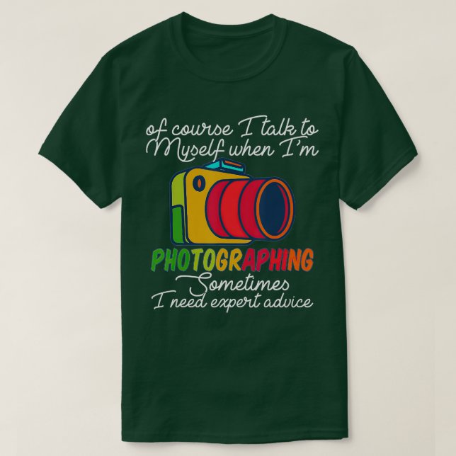 Ljudig fotografera fotografiergåva t shirt (Design framsida)
