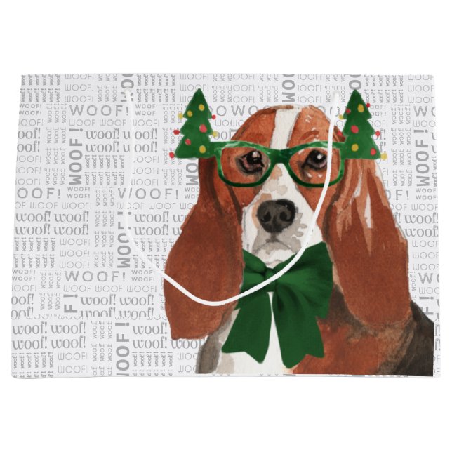 Ljudig jul Basset Hound Hund älskare (Framsidan)