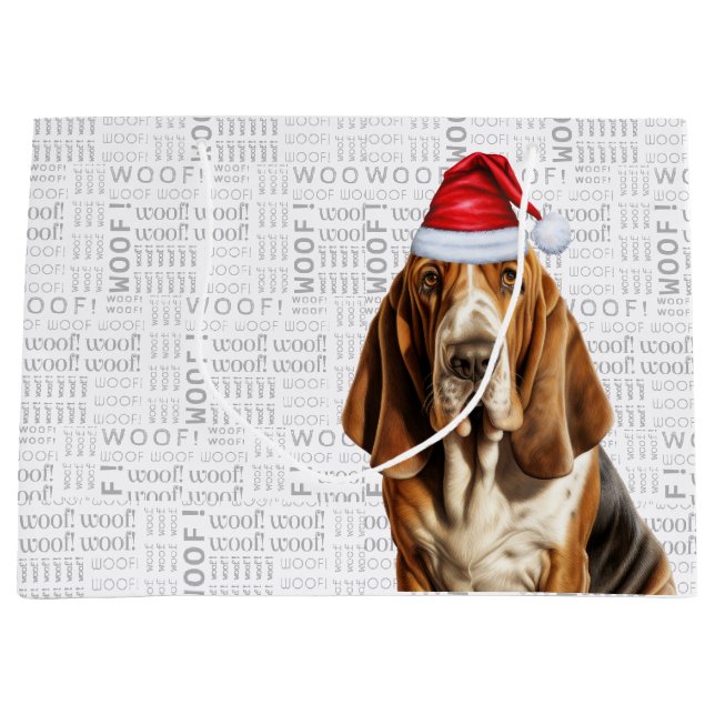 Ljudig jul Basset Hound Hund älskare (Framsidan)